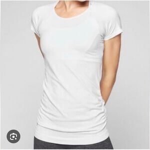 Athleta Women's Black and White Short Sleeve Tee